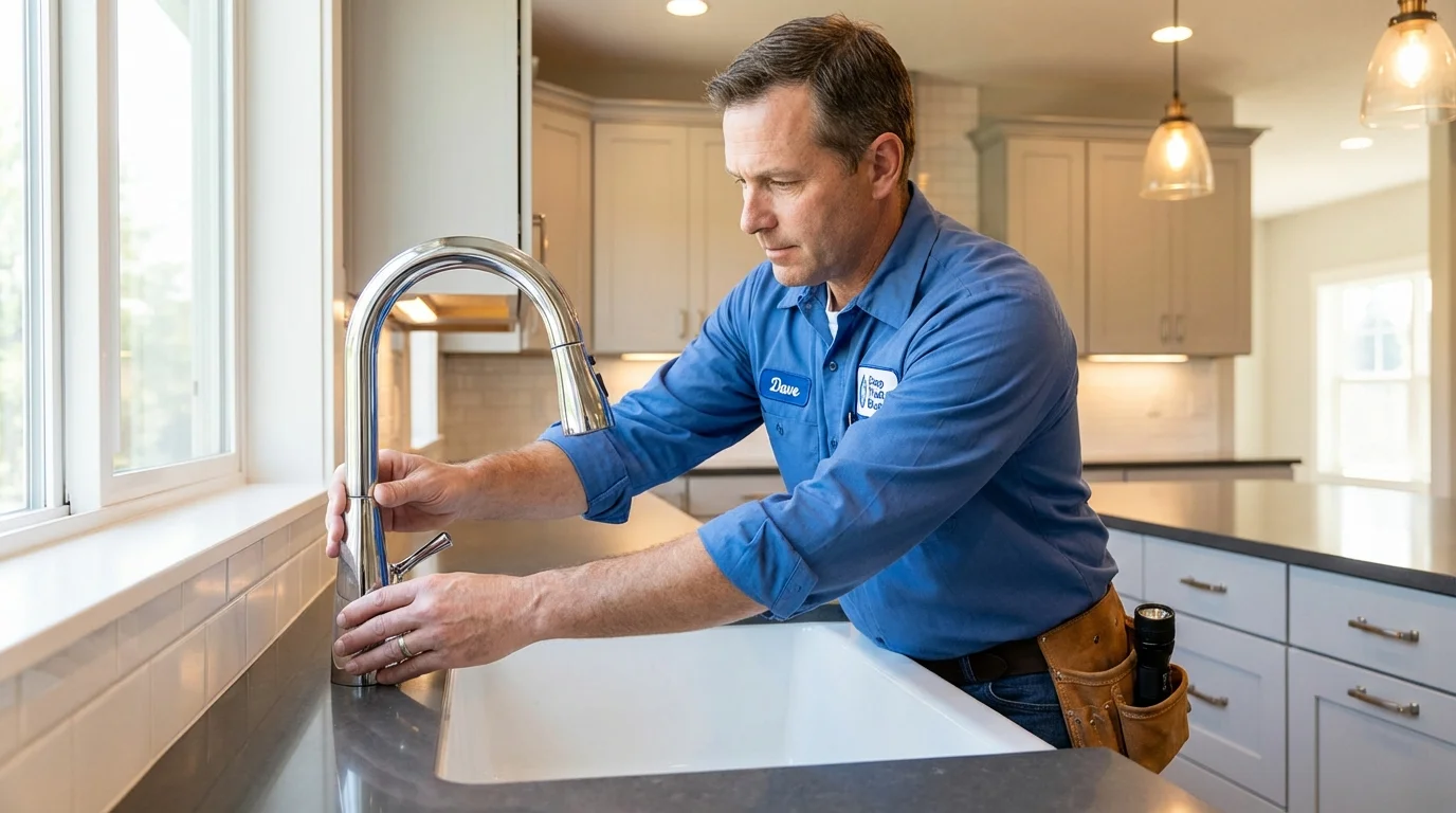 Kitchen faucet installation by Johns Plumbing LLC in Colebrook