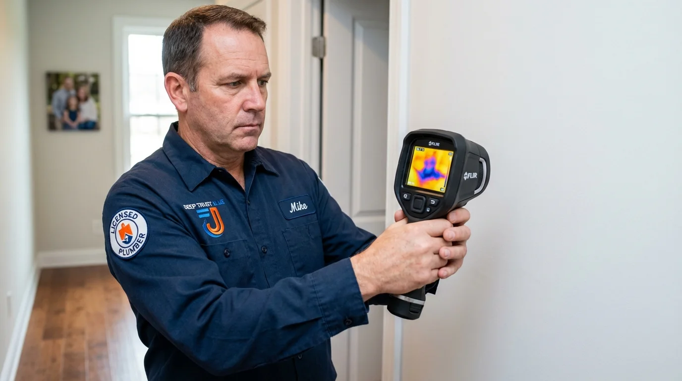 Thermal imaging leak detection by Johns Plumbing LLC in Colebrook